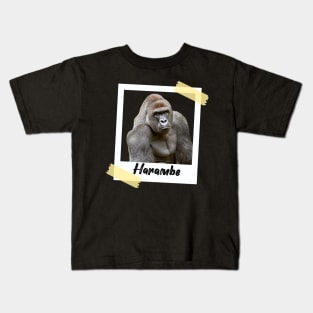 Harambe Polaroid Kids T-Shirt